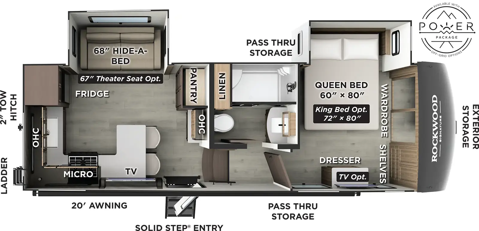 Rockwood Signature Fifth Wheels R281RK Floorplan